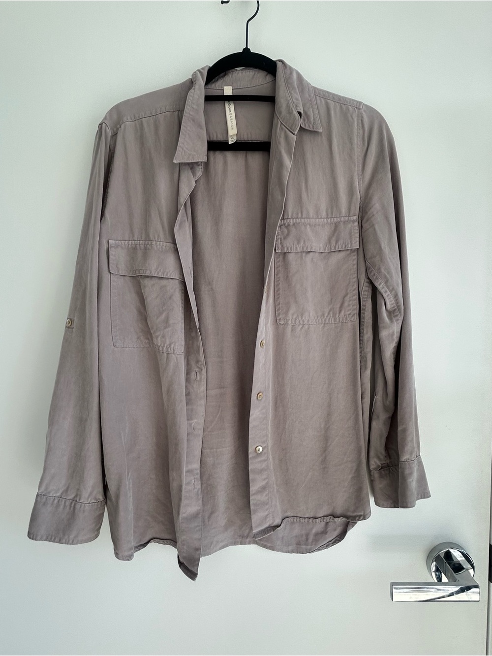 Babaton Soft Taupe Lightweight Shirt Jacket